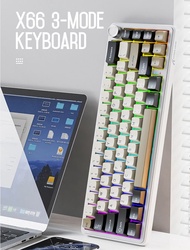 ของแท้ AttackShark X66 คีย์บอร์ดไร้สาย คีย์ไทยMechanical keyboard แป้นพิมพ์เล่นเกม สําหรับIOS PC