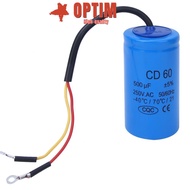 OPTIM CD60 Start Capacitor, Wire Included 250VAC CD60 Run Capacitor, Durable 500uF CD60 Run Start Ca