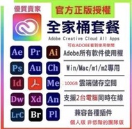 正版訂閱Adobe photoshop illustrator windows win10 11/mac office