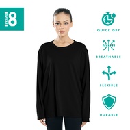 Prime8 x 888.co Aerofit Roundneck Longsleeve Microfiber Dryfit Tshirt Jersey Sport Baju T Shirt Men 