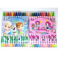 Crayon Putar Panjang 12 Warna / Krayon Putar / Crayon Putar Panjang 16Cm / Rolling Crayon / Twist Cr