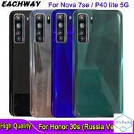 New For Nova 7se Back Cover Russia Version For Huawei Honor 30S CDY-AN90 Battery Cover Rear Door For Huawei P40 lite 5G Housing