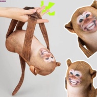 AROMA Monkey Plush Toys, Hugging Sleeping Monkey Plush Dolls, Backpack Cushion Decoration Kawaii Orn