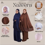 Hanna Mirae Telekung NAZEERA Satin Silk Exclusive Lembut Sejuk Selesa Travel Friendly Hadiah Hantara
