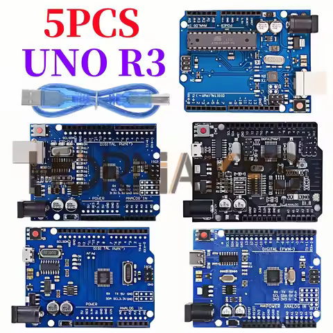 1-5Set/ UNO R3 Official Box ATMEGA16U2 / UNO+WiFi R3 MEGA328P Chip CH340G For Arduino UNO R3 Develop