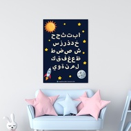 IMAGISHARY KIDS ARABIC ALIF BA TA SPACE DESIGN Early Childhood Education Poster