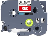 1PK White on Red Standard Laminated Label Tape Compatible for Brother P-Touch TZe-465 TZ465 TZe465(3