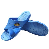 Anti-Static Yellow Label ESD Slippers Thickened PU Soft Bottom Comfortable Breathable Deodorant Dust