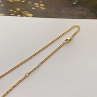 สร้อยคอแบนรูปคิวบา OPs14K ชุบทองแบบมินิมอล กลางแจ้ง แฟชั่นสำหรับผู้ชายและผู้หญิง จี้โลหะผสม