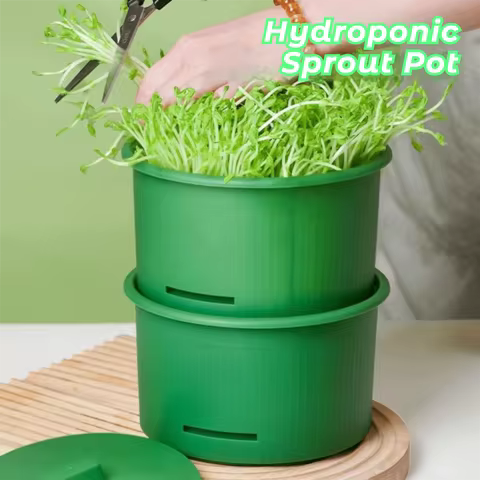 Plastic Bean Sprout Nursery Pots Split Structure Non Toxic Healthy Food Sprouter Ventilated Stackabl