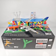 SQ Wings L2022 1: 200 South African Airlines B747-300 ZS-SAJ Alloy Aircraft Model