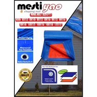 （ 6FT - 15FT ）Blue Orange Waterproof Canvas Tarpaulin Sheet Canopy Camping Kanvas Khemah Pasar Malam