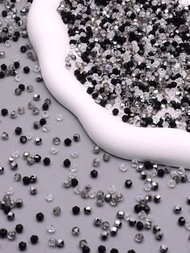 200入組4mm流行綠色藍色黑色粉紅色錐形玻璃珠,適用於珠寶製作diy鬆散珠項鍊手鏈製作