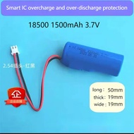 2pcs/lot ICR18490 18500 1500mAh 3.7V rechargeable lithium battery