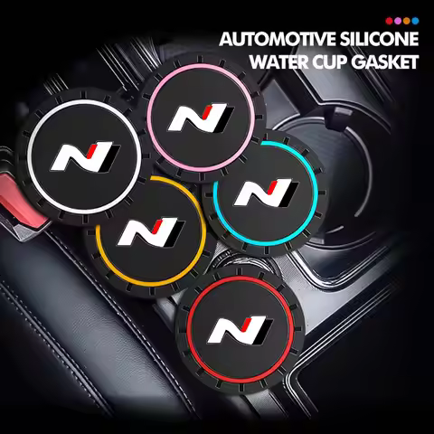 2pcs Car Coaster Water Cup Bottle Mat Silicone Non Slip Pad For Hyundai Sonata i30 i20 Tucson Elantr