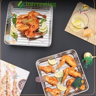 INTERESTING Baking Pan, Rectangle Non-stick BBQ Tray, High Quality 304 Stainless Steel Bakeware Tool