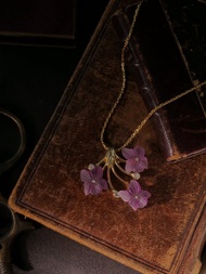 1978年 Christian Dior 深紫三色堇項鍊