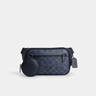 Coach CU551 Elias Belt Bag In Signature Denim (QBN2V) กระเป๋าคาดอกผู้ชาย สี Qb/Denim/Midnight Navy