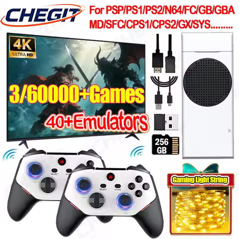 M88 4K HD TV Game Stick Built-in 3/50000+Games Video Game Console 256G Handheld Game Player Wireless