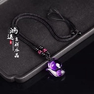 Fgggg Amethyst Fox Pendant Help Marriage Peach Blossom Fox Fox Necklace Keychain