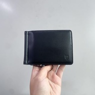 泰國 LYN 黑色皮革 對摺 銀包
