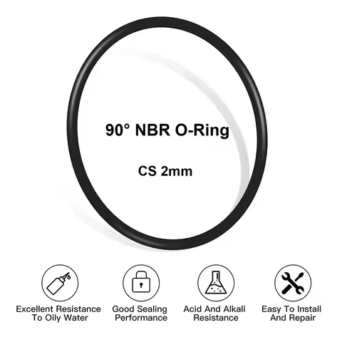 CS 2mm 100pcs Nitrile Sealing O Ring NBR 90 Shore Hardness High Pressure Resistant Wear Resistant fo