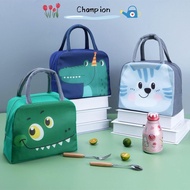 CHAMPIONO Insulated Lunch Box Bags, Lunch Box Accessories Portable Cartoon Lunch Bag, Non-woven Fabric Thermal Bag Tote Food Small Cooler Bag