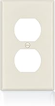 Faith 1-Gang 2.76 x 4.53 in. Duplex Wall Plate Light Almond DUWP1-LA-01, Electrical Outlet Cover Wal