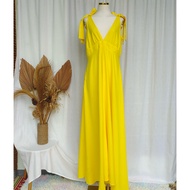 Boohoo Yellow Maxi Dress