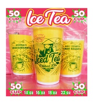 gelas cup plastik motif ES TEH KITA 14oz 16oz 18oz 22oz