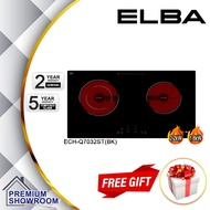 ELBA Ceramic Cooker 2200W+1800W | Built-in Ceramic Hob | Electric Cooker ECH-Q7032ST(BK) / Elba 7032