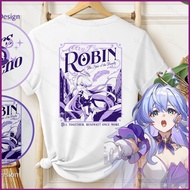 HT Robin Themed T-shirt Honkai Star Rail HSR Merch short sleeve top HT