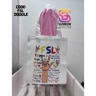 Tote Bag Filipino Sign Language Doodle