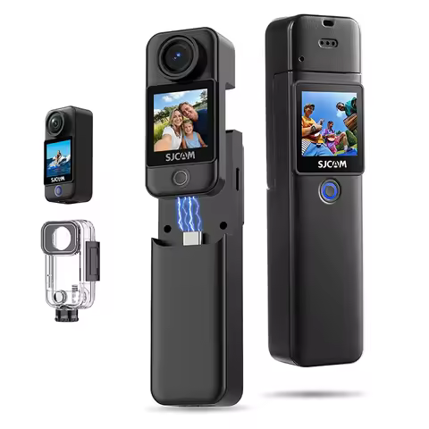 C300 SJCAM Pocket Travel Action Camera 4K: 7-Hour Battery, 6-Axis Stabilization, 30M Waterproof, Dua