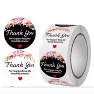 E34 || 1 Roll of Thank You Stickers Round Thank You Sticker/ 500 PCS Stickers