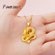 Pmrawc | Au999 Gold Solid Dragon Pendant Unisex No Color Fading FS1025