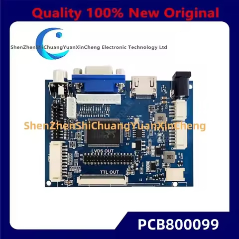 PCB800099 LCD Screen Car GPS Raspberry Pi Display LCD Driver Board HDMI VGA AV to TTL RGB LVDS