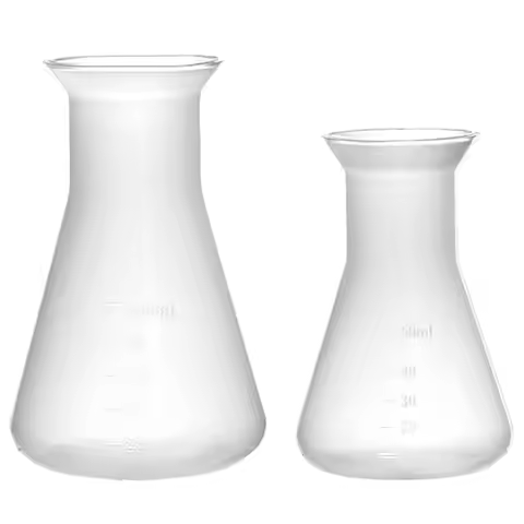 50ml 100ml Plastic Erlenmeyer Flask Polypropylene Clear Erlenmeyer Flask Education Learning Tool Lab