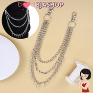 BJASHOP Spike Pendant Chain Rock Emo Accessories HipHop Women Men Unisex Gothic Keychains