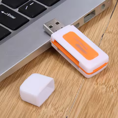 4 in 1 Mini USB 2.0 Card Reader Memory Card Reader Adapter USB Card Reader Adapter Portable Memory C
