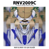 Rapido Cover Set Yamaha NVX V2 Aerox NVX155 Silver Plug And Play PNP CoverSet RNV2009C