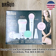 Braun® Silk·épil 9 Epilator Beauty Set with FaceSpa เครื่องถอนขนไฟฟ้า พร้อมหัวดูแลผิว รุ่น SES 9-985