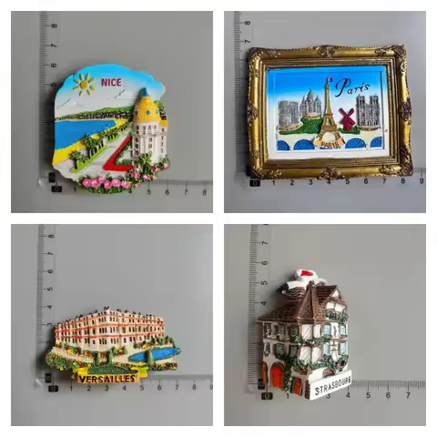 France NICE STRASBOURS VERSAILLES Paris stickers souvenir fridge magnet