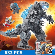 Tương thích Lego khối xây dựng cơ khí Godzilla toàn thân có thể di chuyển quái vật Ultraman mech lắp