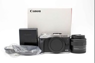 【高雄青蘋果3C】Canon EOS M6 + EF-M 15-45MM APS-C 銀色 二手相機#85086