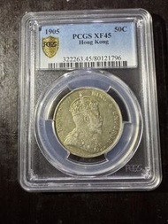 PCGS 1905 HONG KONG 50C XF45 