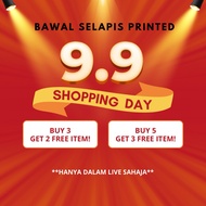 Bawal Selapis Curve Printed [Korean Chiffon]