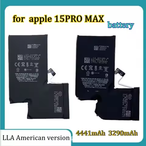 4441mAh Suitable for Apple 15PRO MAX LLA US Version for Apple 15p 3290mAh Long-lasting Large Capacit