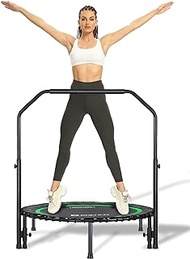 DARCHEN 350lbs Rebounder Mini Trampoline for Adult, Indoor Small Trampoline for Exercise Workout Fitness, Upgrade Design Bungee Trampoline for Safer Quieter Bounce [40 Inches]