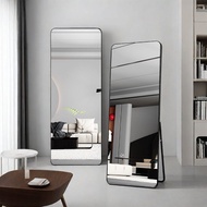 【Black】MOK 150-180cm Full Body Mirror Floor-to-Ceiling Stand/Wall Mount Metal Frame HD Explosion-Pro